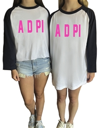 Baseball Shirt (Pink Design) -  Alpha Delta Pi