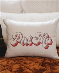 Retro Pillow - Phi Mu