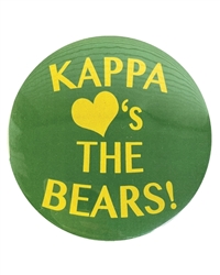 Baylor Kappa heart the Bears (green) Pin (3 inch)