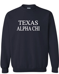 Navy Sweatshirt (Texas) - Alpha Chi