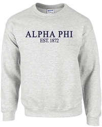 Grey Sweatshirt (Classic Style) -Alpha Phi