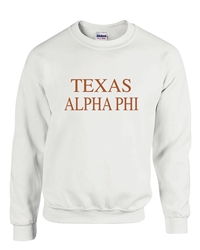 White Sweatshirt (Texas) - Alpha Phi