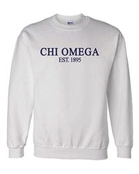 White Sweatshirt (Classic) - Chi Omega
