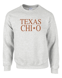 Grey Sweatshirt (Texas) - Chi Omega