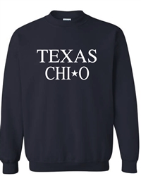 Navy Sweatshirt (Texas) - Chi Omega