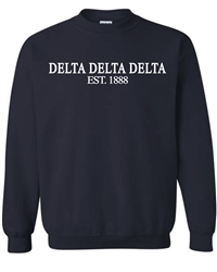 Navy Sweatshirt (Classic Style) -Tri Delta