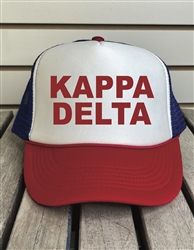 Kappa Delta Red-White-Blue Trucker