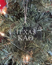 Custom Glass Ornament - TX Kappa Alpha Theta