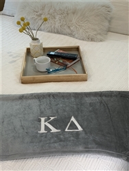 Grey Plush Blanket - Kappa Delta