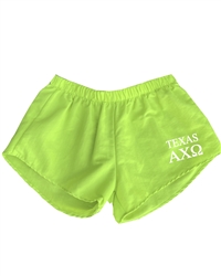 TEXAS- Green Shorts - Alpha Chi