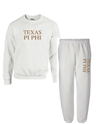 White Sweat Set (Texas Style) -Pi Phi