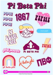 Girl Power Stickers - Pi Beta Phi