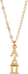 SP Gold Lavalier Necklace - Alpha Delta Pi