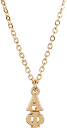 SP Gold Lavalier Necklace - Alpha Phi