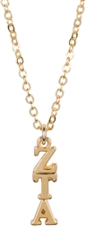 SP Gold Lavalier Necklace - Zeta