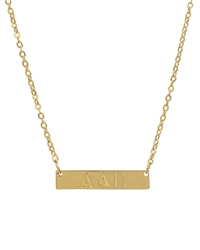 Sorority Gold Bar Necklace - Alpha Delta Pi