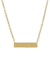 Sorority Gold Bar Necklace - Kappa Delta