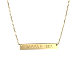 NNY Gold Bar Necklace - Gamma Phi Beta