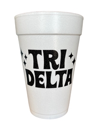 Tri Delta Star (Black) Styrofoam Cups