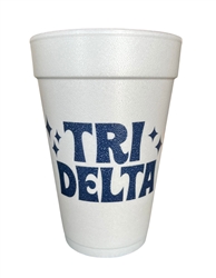 Tri Delta Star (Navy) Styrofoam Cups
