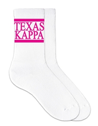 TEXAS Kappa (Pink) Crew Socks