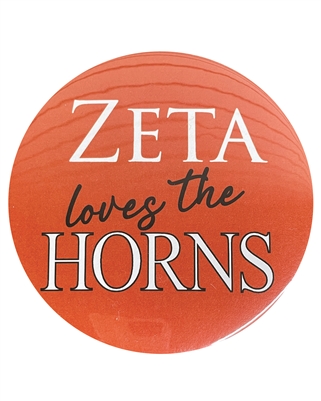 Zeta B/O Loves the Horns Pin (3 inch)