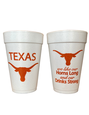 Horns Long Styrofoam Cups