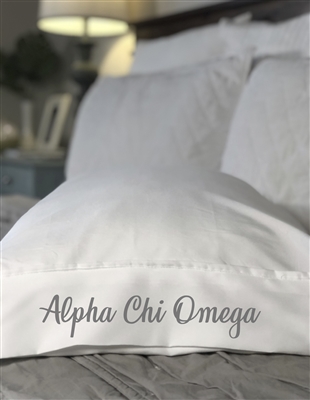 Monogrammed Pillowcase - Alpha Chi