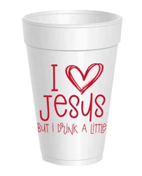 I Love Jesus Styrofoam Cups