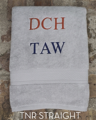 Custom Light Gray Towel - TNR Straight -Gray