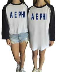 Baseball Shirt (Navy Design) -  Alpha Epsilon Phi