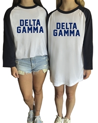 Baseball Shirt (Navy Design) -  Delta Gamma