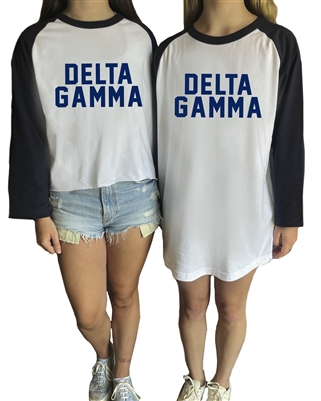 Baseball Shirt (Navy Design) -  Delta Gamma