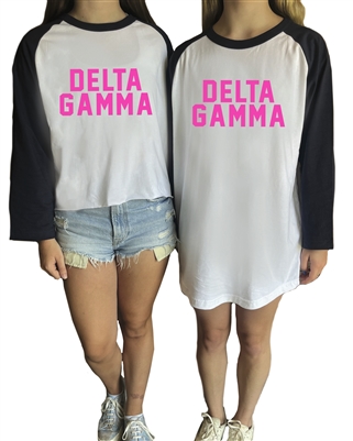 Baseball Shirt (Pink Design) -  Delta Gamma