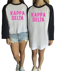 Baseball Shirt (Pink Design) -  Kappa Delta