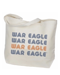 Retro Collegiate Tote Bag Auburn