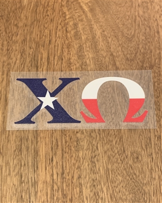 Texas Decal - Chi Omega