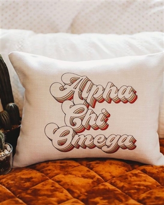 Retro Pillow - Alpha Chi Omega
