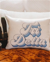 Retro Pillow - Tri Delta