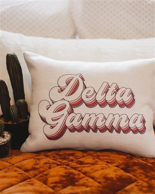 Retro Pillow - Delta Gamma