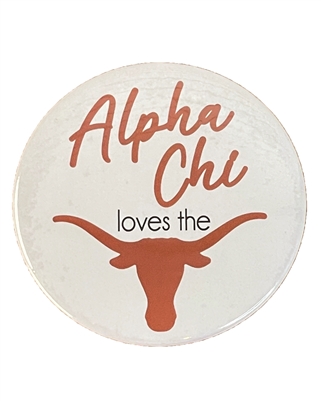 Alpha Chi Omega Loves the Horns Pin (3 inch)