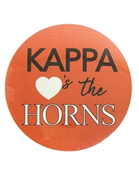 Kappa Loves B/O the Horns Pin / Button