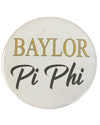 Baylor Pi Phi white Pin (3 inch)