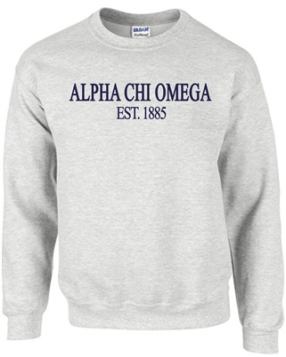 Grey Sweatshirt (Classic Style) -Alpha Chi