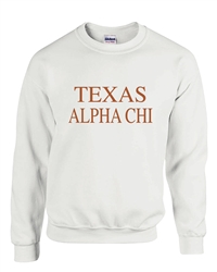 White Sweatshirt (Texas) - Alpha Chi
