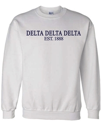 White Sweatshirt (Classic) - Tri Delta