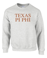 Grey Sweatshirt (Texas) - Pi Phi