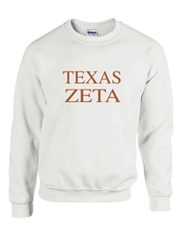 White Sweatshirt (Texas) - Zeta