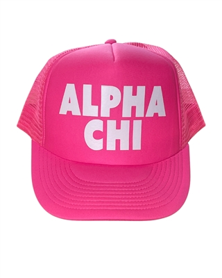 Alpha Chi All Pink Trucker