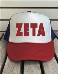 Zeta Red-White-Blue Trucker